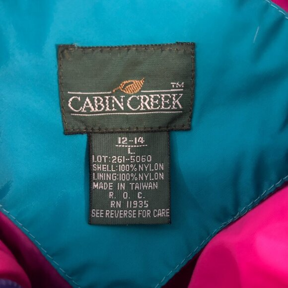 Cabin Creek Vintage 80s 90s Colorblock Casual Bomber Jacket Size Large - Picture 3 of 11